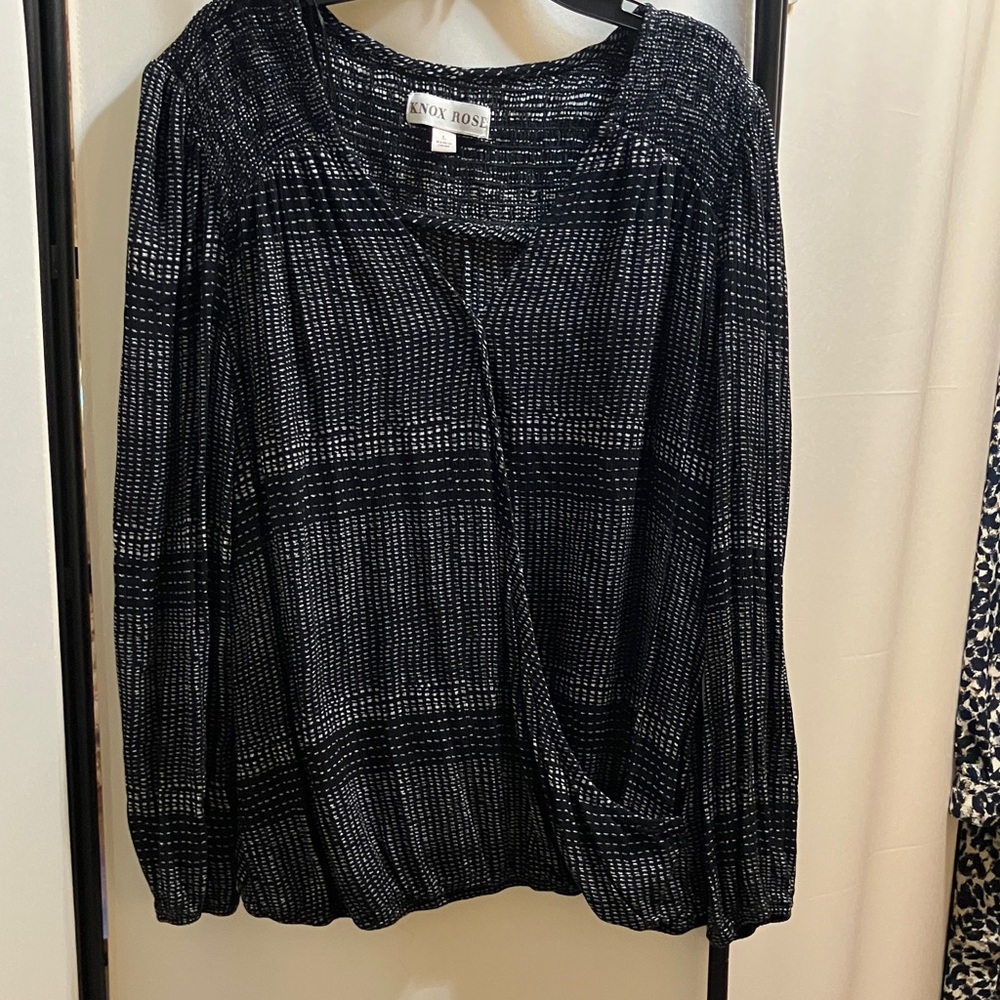 #Bundle & Save# Knox Rose Black and White Blouse